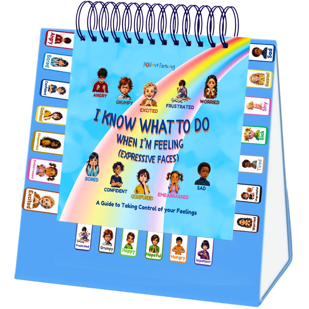 I Know What to Do Expressive Faces Flipbook Emotions Chart for Kids Autism Learning Materials Feelings Chart to Identify Feelings and Make Positive Choices Emotions Wheel Calm Down Corner Supplies