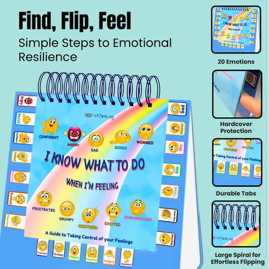 I Know What to Do Flipbook Emotions Chart for Kids Autism Learning Materials Feelings Chart to Identify Feelings and Make Positive Choices Emotions Wheel Calm Down Corner Supplies