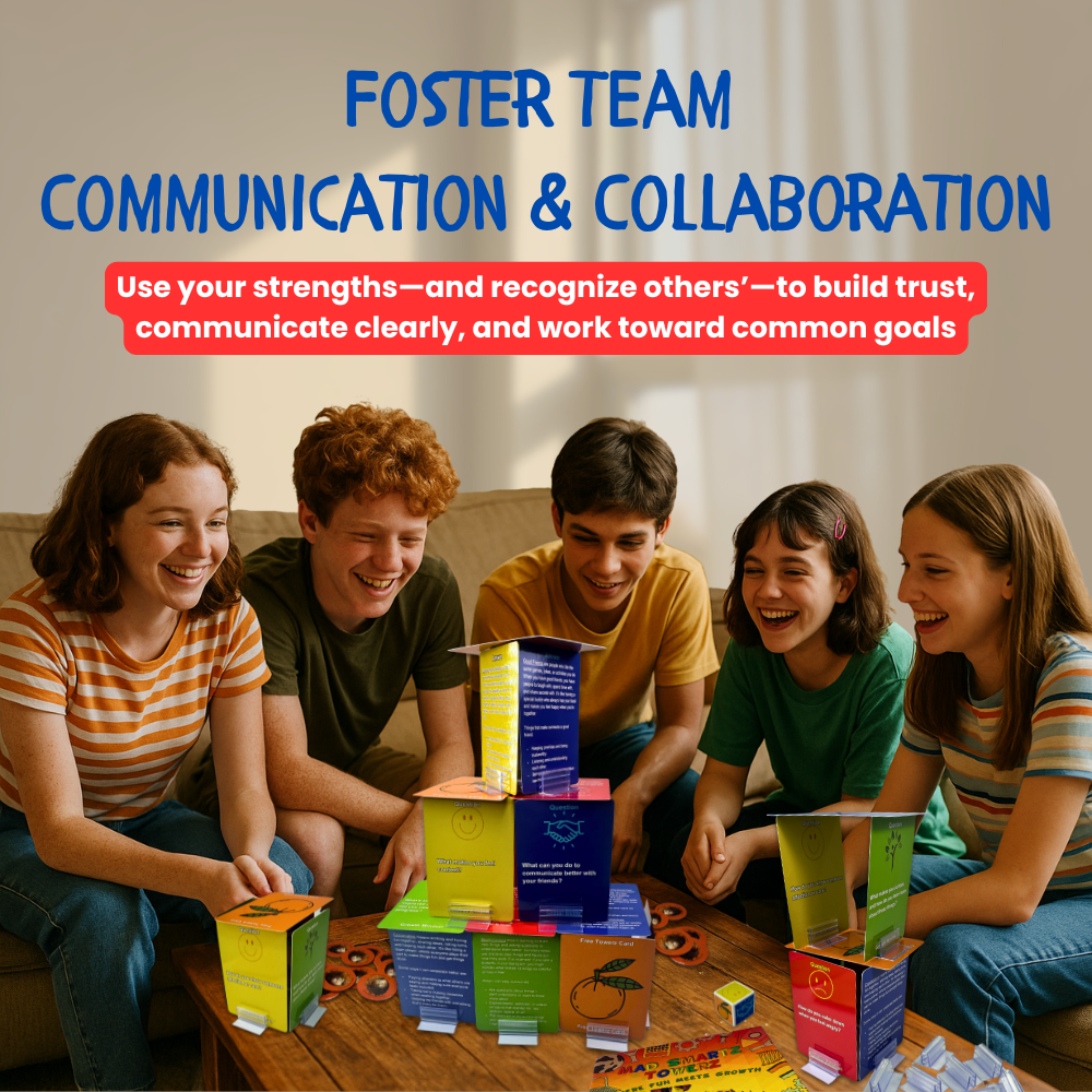 MAD SMARTZ TOWERZ an Interpersonal Skills Card Game for Anger & Emotion Control, Empathy, & Social Skills; Top Educational Learning Resource for Kids & Adults; Fun for School and Therapy
