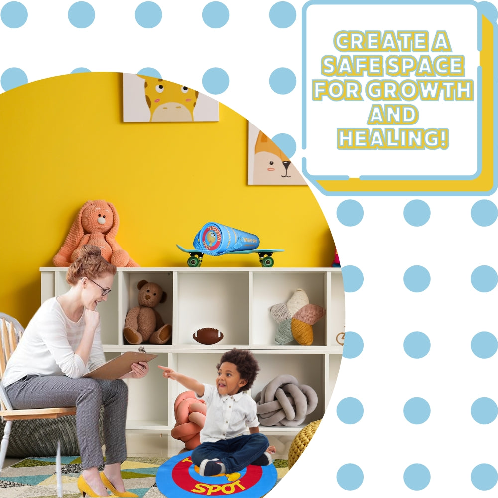 Portable Parenting Time Out Mat Enhances Discipline & Fosters Positive Behavior; Discipline Tool; Alternative to Time Out Chair for Toddlers; For Calm Down Corner; 24 inch Floor Seating for Classroom