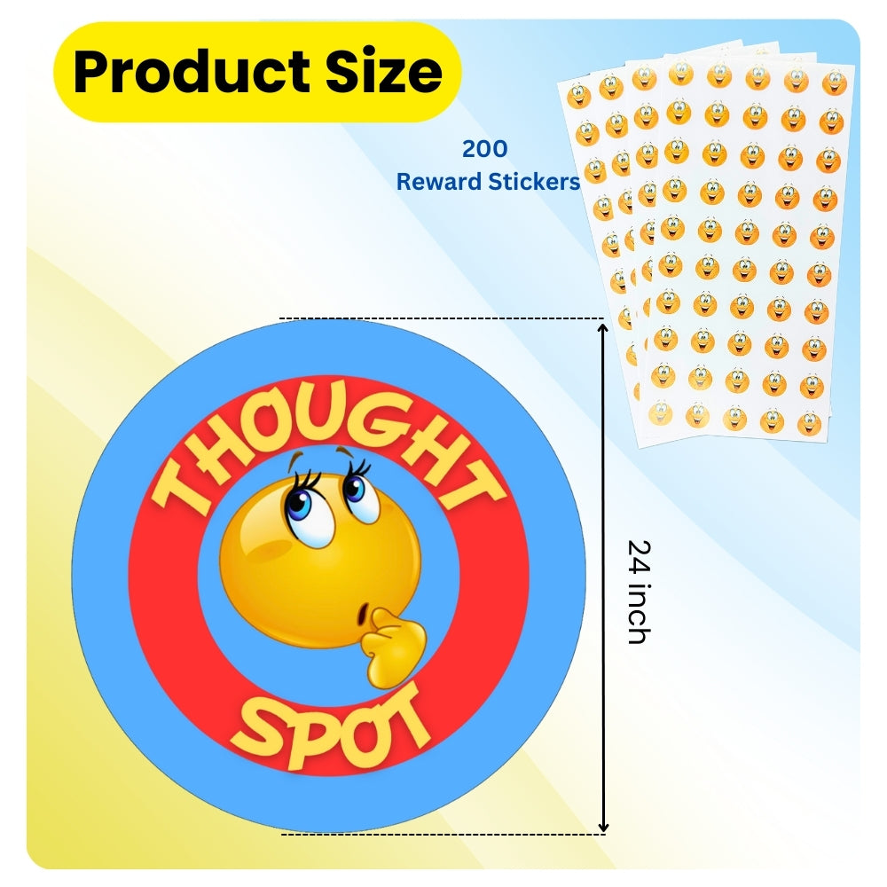 Portable Parenting time Out mat enhances Discipline and Fosters Positive Behavior Alternative to time Out Chair for Toddlers Calm Down Corner 24 inch Floor Seating for Classroom Mat and Stickers