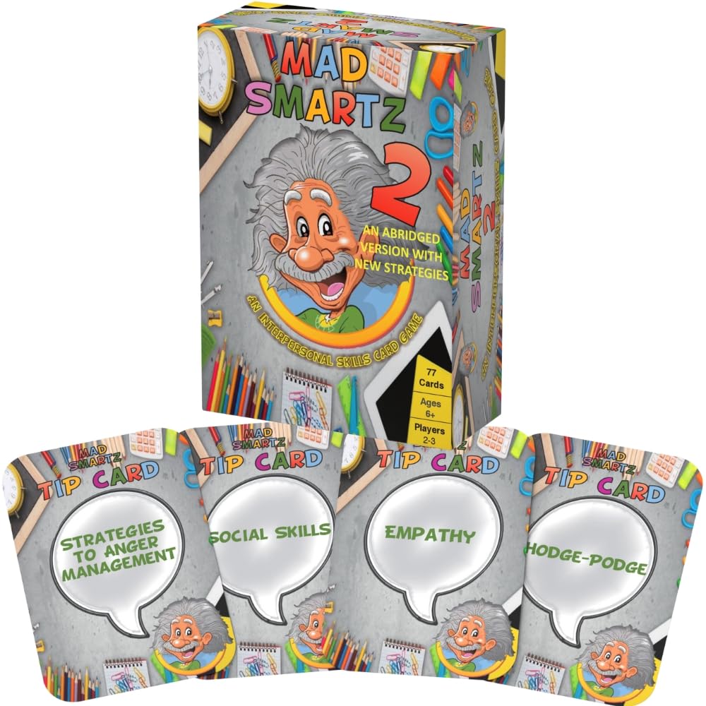 Thought-Spot Mad Smartz 2 an Interpersonal Skills Card Game for Anger and Emotion Management Social Skills Top Educational Learning Resource for Kids and Adults Fun for School and Therapy CBT