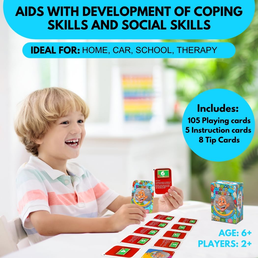 Thought-Spot Mad Smartz 2 an Interpersonal Skills Card Game for Anger and Emotion Management Social Skills Top Educational Learning Resource for Kids and Adults Fun for School and Therapy CBT