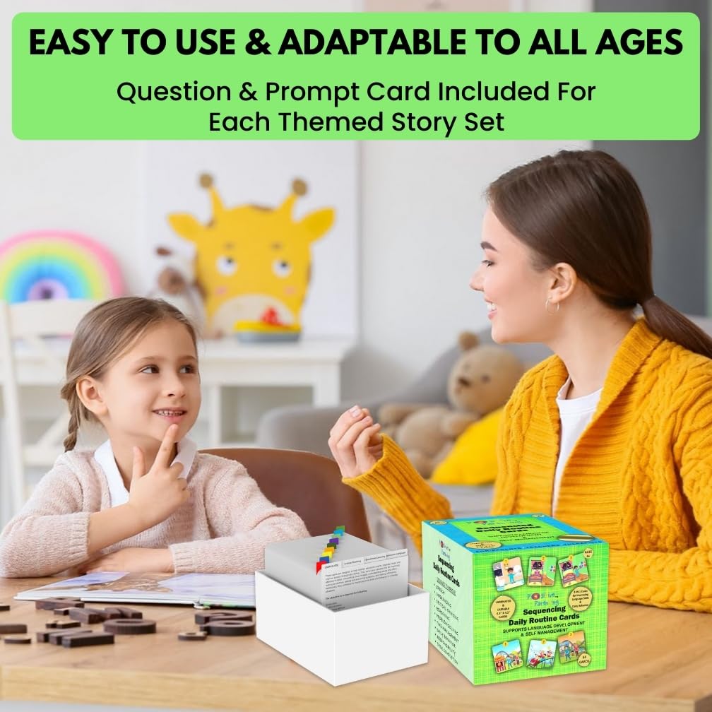 Sequencing Cards for Speech & Social Development; English Language Learners Cards; ESL; Bilingual Learners; Storytelling Cards; Sentence Building; Picture Story Cards