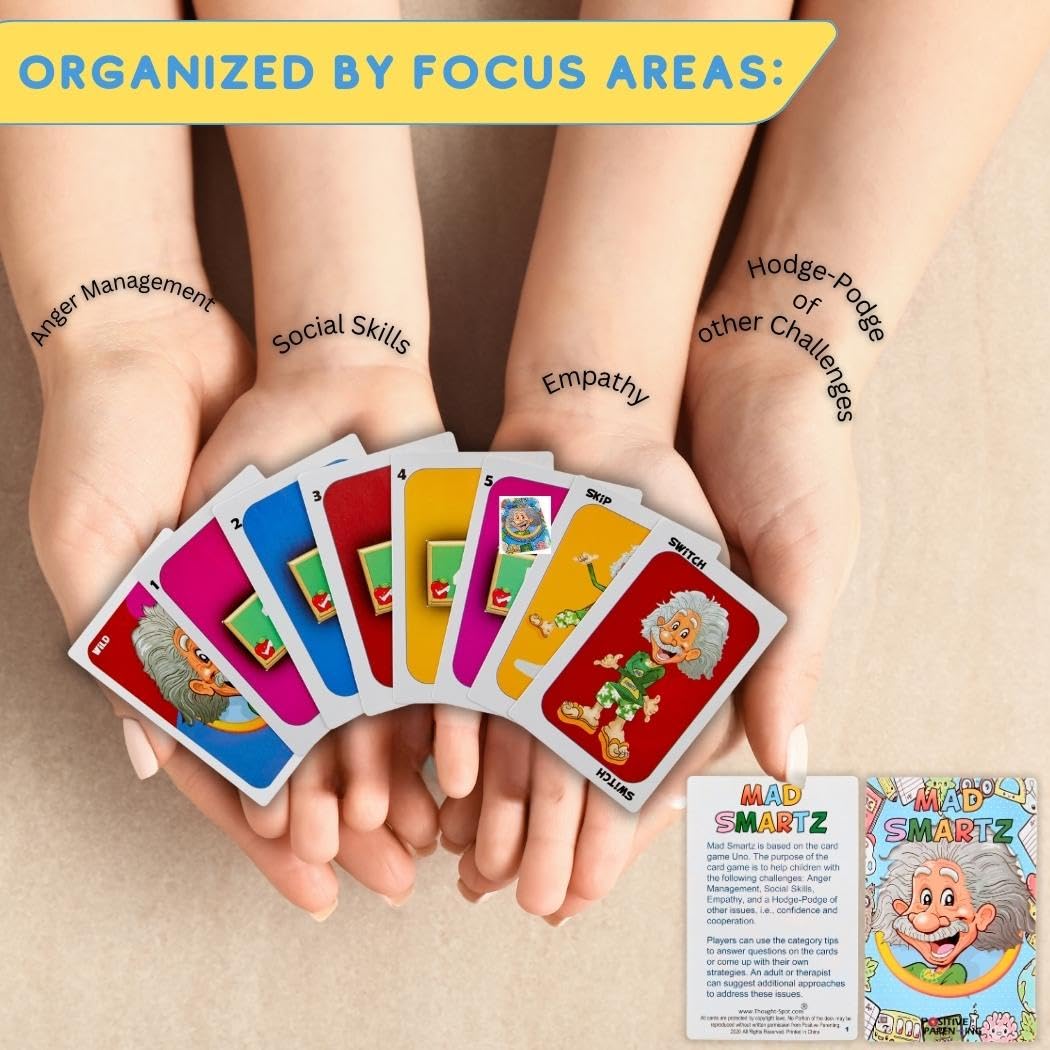 Thought-Spot Mad Smartz 2 an Interpersonal Skills Card Game for Anger and Emotion Management Social Skills Top Educational Learning Resource for Kids and Adults Fun for School and Therapy CBT