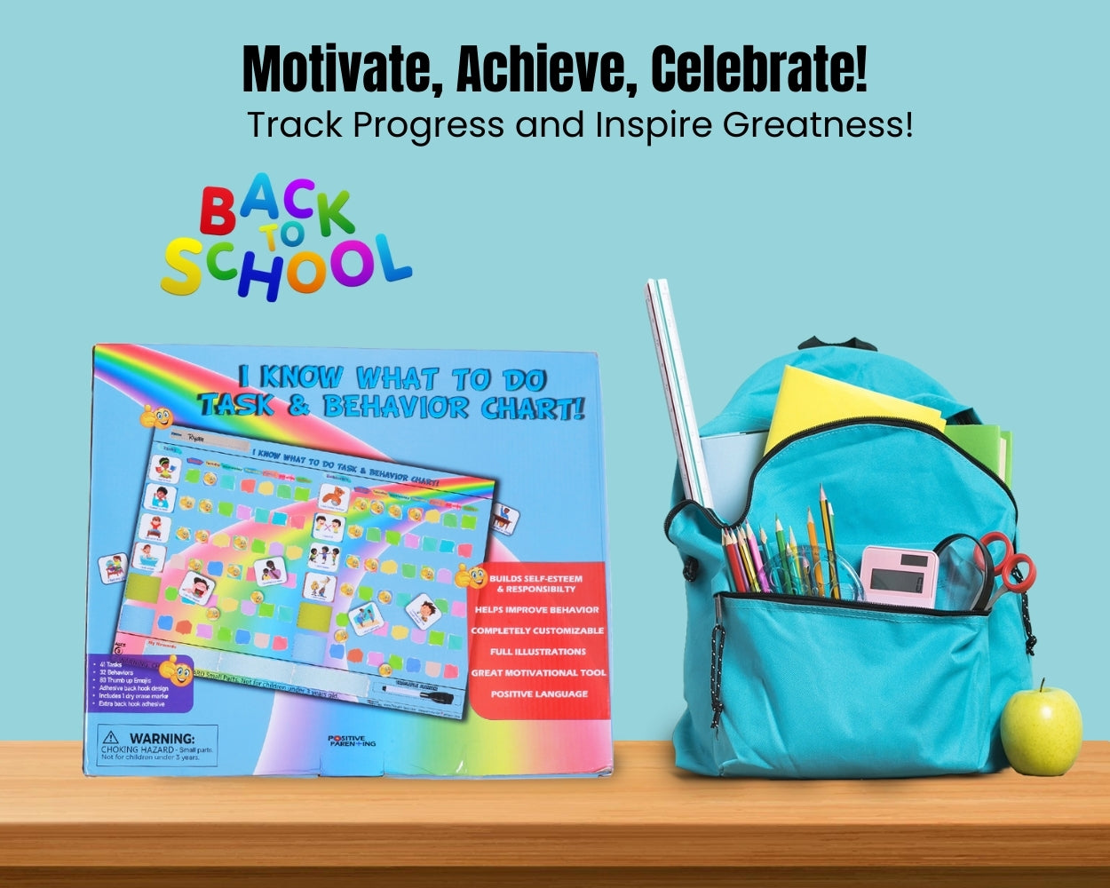 Thought-Spot Reward Chart for Kids Chore and Behavior Chart 41 Task Pieces 32 Behavior Pieces and 80 Reward Pieces Chart for Kid's Behavior Responsibility Chart for Kids