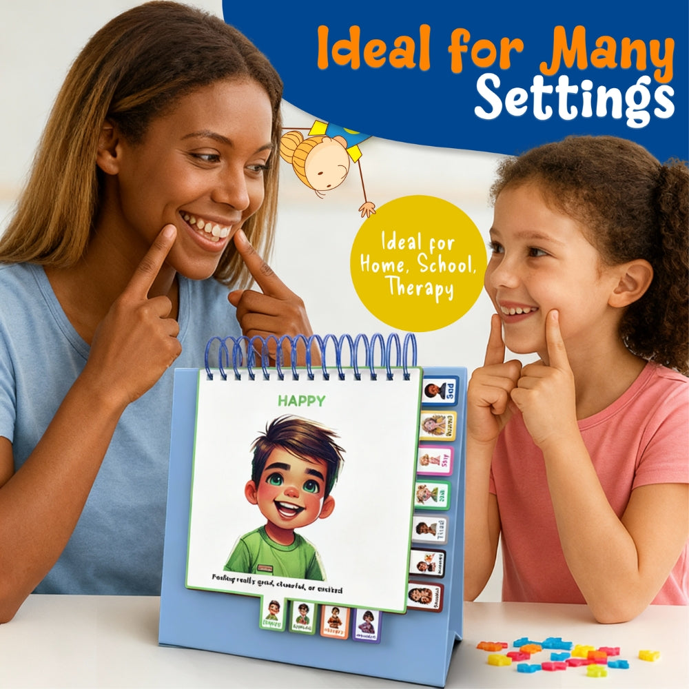 I Know What to Do Expressive Faces Flipbook Emotions Chart for Kids Autism Learning Materials Feelings Chart to Identify Feelings and Make Positive Choices Emotions Wheel Calm Down Corner Supplies