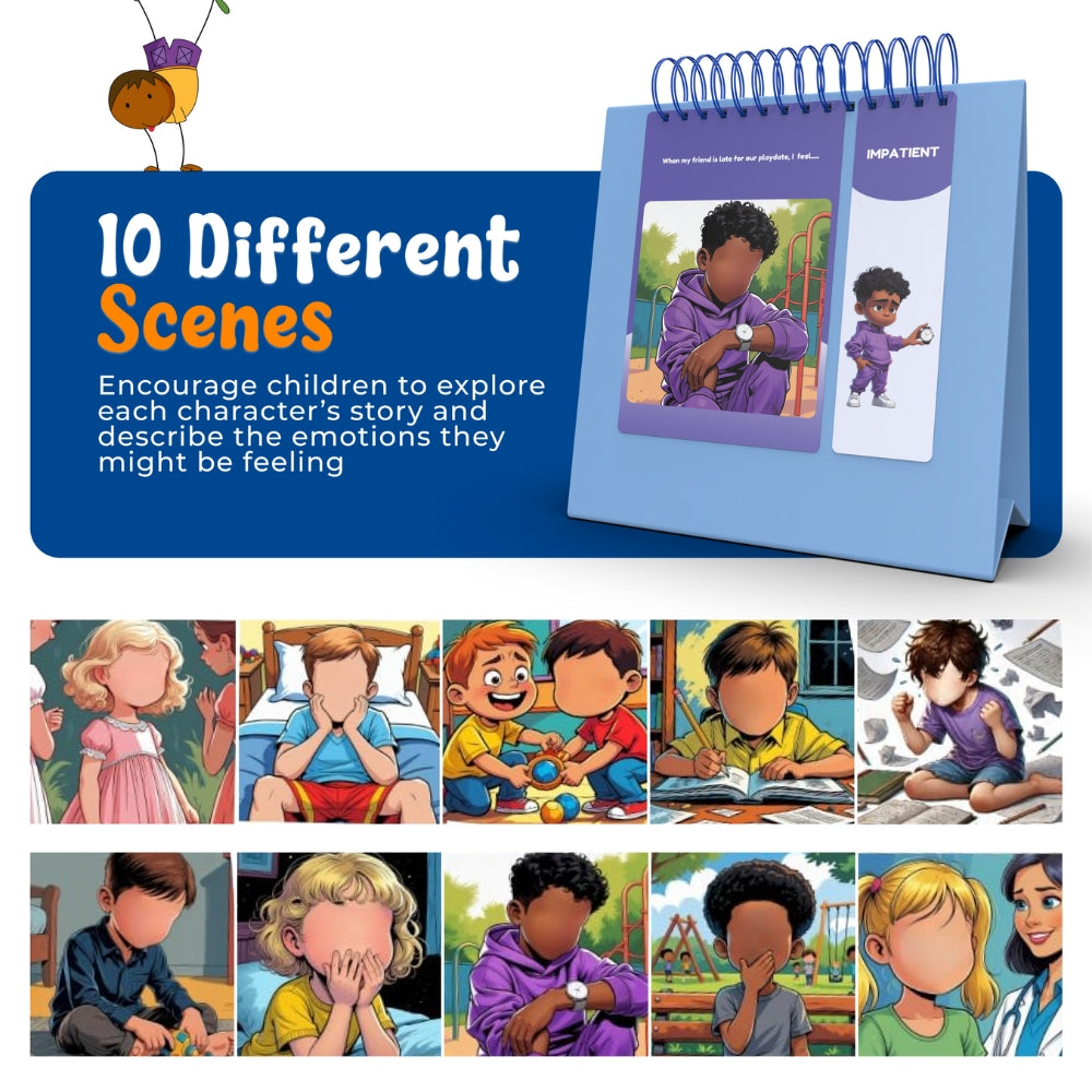 I Know What to Do Expressive Faces Flipbook Emotions Chart for Kids Autism Learning Materials Feelings Chart to Identify Feelings and Make Positive Choices Emotions Wheel Calm Down Corner Supplies