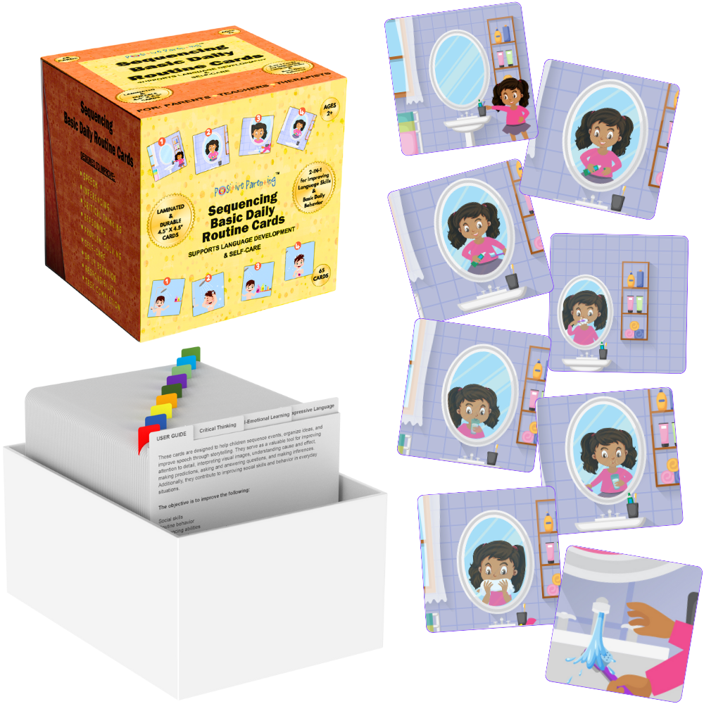 Basic Routine Sequencing Cards for Kids Daily Routines Speech Therapy ...