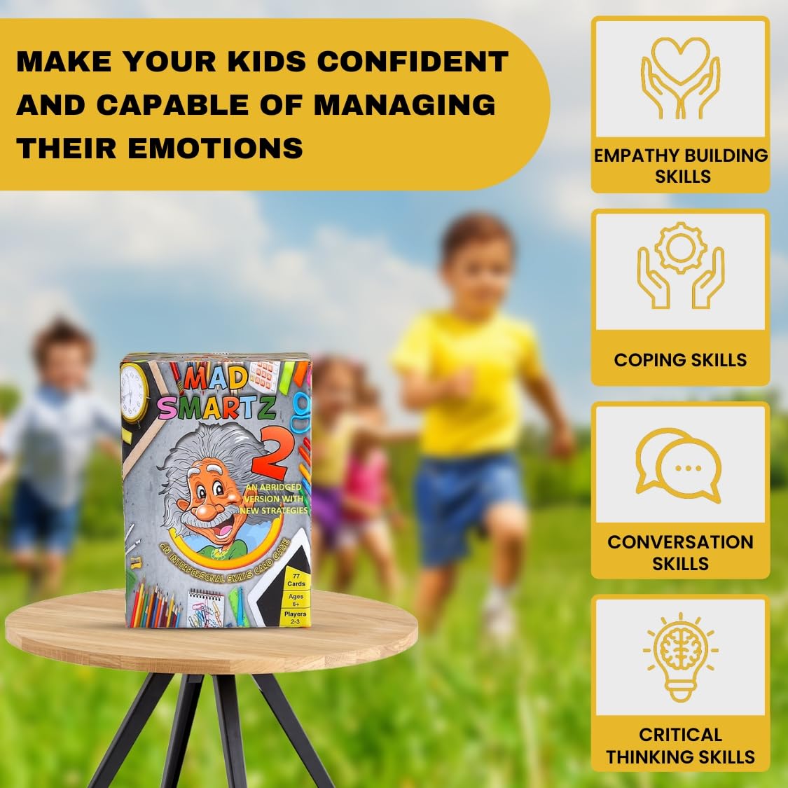 Thought-Spot Mad Smartz 2 an Interpersonal Skills Card Game for Anger and Emotion Management Social Skills Top Educational Learning Resource for Kids and Adults Fun for School and Therapy CBT