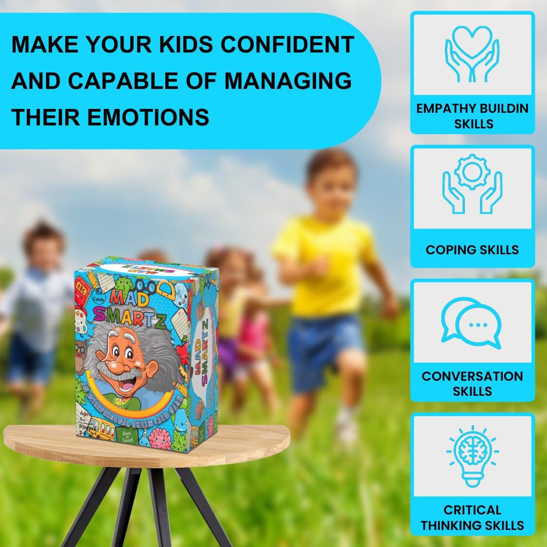 Thought-Spot Mad Smartz 2 an Interpersonal Skills Card Game for Anger and Emotion Management Social Skills Top Educational Learning Resource for Kids and Adults Fun for School and Therapy CBT
