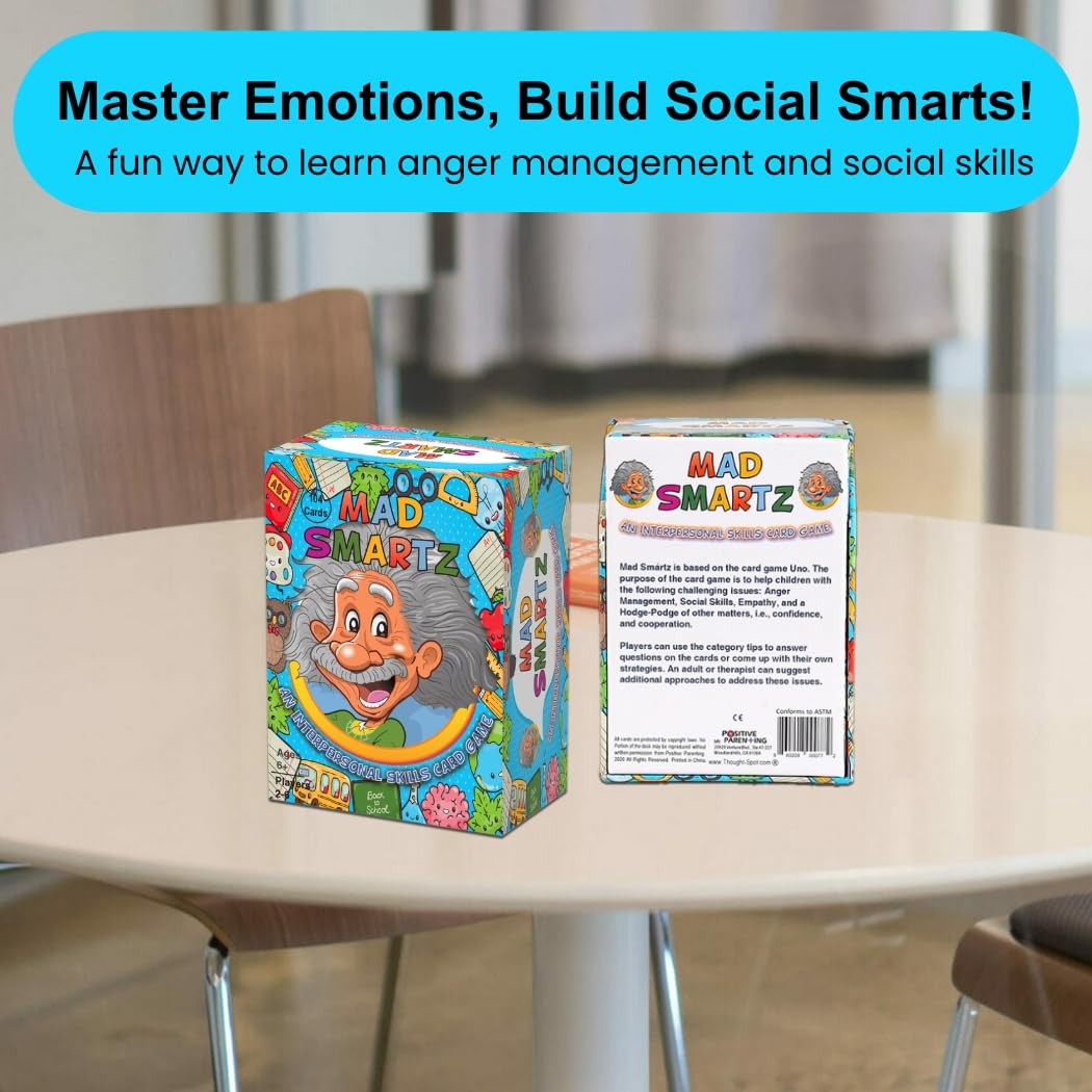 Thought-Spot Mad Smartz 2 an Interpersonal Skills Card Game for Anger and Emotion Management Social Skills Top Educational Learning Resource for Kids and Adults Fun for School and Therapy CBT